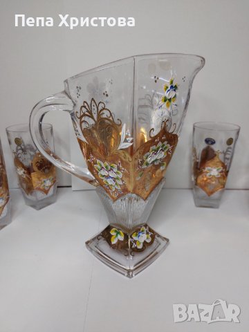 Комплект от оловен чешки кристал Бохемия , снимка 11 - Чаши - 43913428