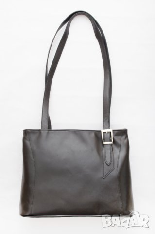 Черна дамска чанта с катарама Valentina, снимка 1 - Чанти - 43127752