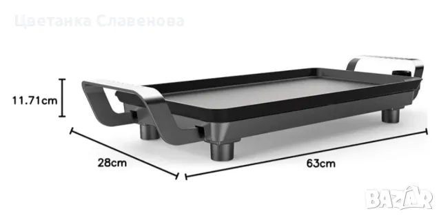 Скара с незалепващо покритие Taurus Steakmax 2500, черен, снимка 4 - Скари - 48893743