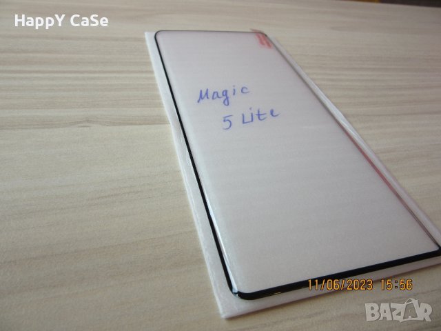 Honor Magic 7 Lite / 7 Pro / 6 Lite / 5 Lite / 4 Pro / 3D ЦЯЛО ЛЕПИЛО Извит стъклен протектор, снимка 11 - Фолия, протектори - 37119686