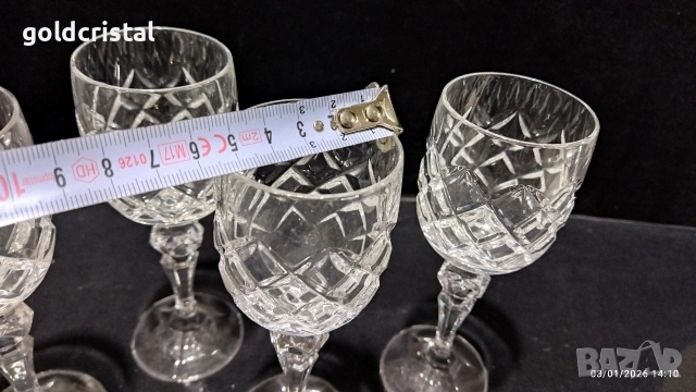 кристални чаши Бохемия , снимка 3 - Антикварни и старинни предмети - 52967326
