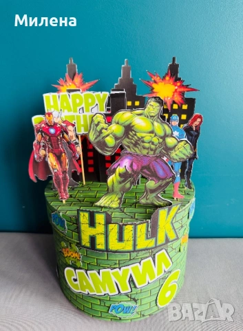 Картонена торта Hulk Хълк, снимка 2 - Други - 53475765