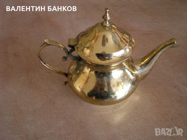  Белгийски декоративен бронзов чайник 