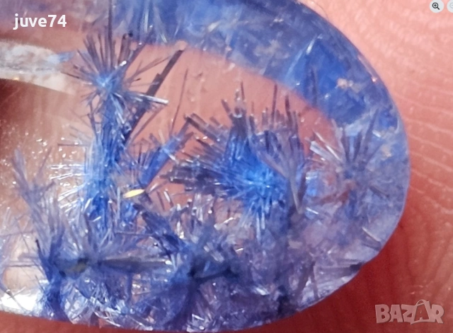 ДЮМОРТИЕРИТ КВАРЦ (БРАЗИЛИЯ) 6.4 кт. 18х9.6 мм. , снимка 2 - Други - 53445261