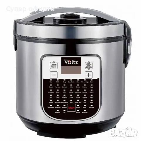 Мултикукър Oliver Voltz, 900W, 5L, 45 програми, LED дисплей, Инокс, снимка 2 - Мултикукъри - 49942014