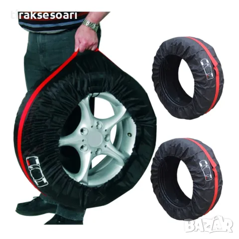 Комплект 4 Броя Калъфи за Резервни гуми 13 18 цола Калъфи за гуми, снимка 3 - Аксесоари и консумативи - 47947090