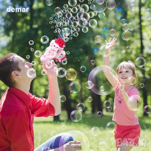 VATOS 4 броя Пистолети за мехурчета за деца, светлини и разтвор, снимка 7 - Други - 43307456