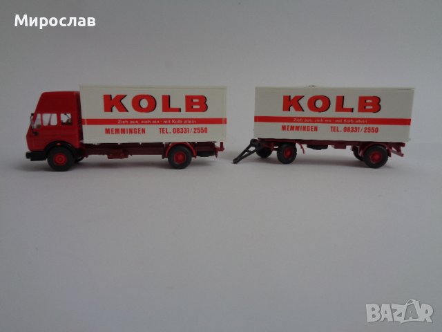  WIKING H0 1/87 КАМИОН ТИР РЕМАРКЕ ИГРАЧКА MERCEDES МОДЕЛ