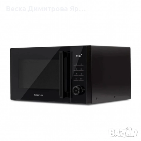 Микровълнова с грил Taurus Laurent 25 Black – 25L, 900W, 10 автоматични програми и дигитален дисплей, снимка 6 - Микровълнови - 51545963