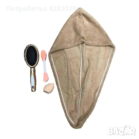 Комплект за красота четка за коса, гъба, кърпа за коса + четка за баня, снимка 6 - Други - 48723456