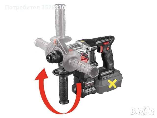 Парксайд Перформанс акумулаторен перфоратор Parkside Performance PKHAP 20-Li A1 (нов и запечатан), снимка 3 - Перфоратори - 53199097