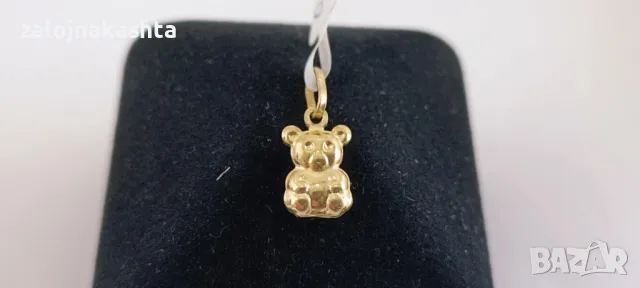 Нова Златна висулка мече-0,81гр/14кр, снимка 2 - Колиета, медальони, синджири - 48904552