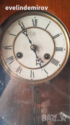 Стар немски стенен часовник - Junghans - Юнгханс - 1905г., снимка 4 - Антикварни и старинни предмети - 26411512