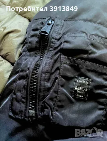 Оригинално мъжко яке бомбър на REPLAY, снимка 6 - Якета - 48310308