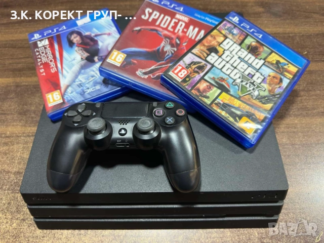 Sony PlayStation 4 Pro 1TB с 1 джойстик и 3 игри, снимка 2 - PlayStation конзоли - 52939145