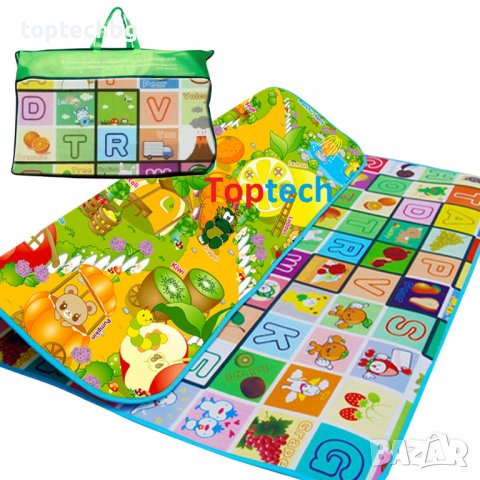  Детски килим за игра 120х180см – двулицев, топлоизолираща постелка, снимка 1 - Килими - 38331914