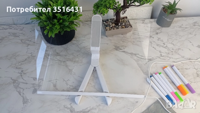 Светеща LED Дъска за Бележки и Рисуване Креативен Подарък Нощна Лампа, снимка 7 - Друга електроника - 51535236