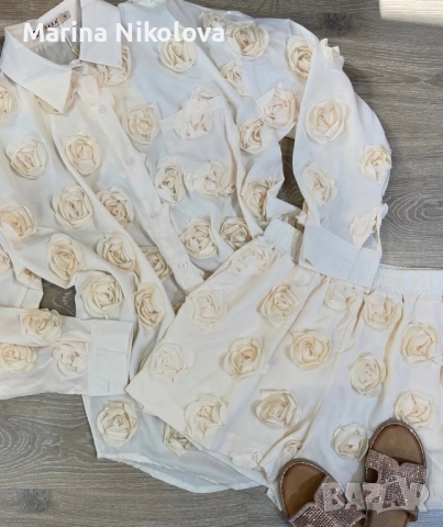 Дамски комплект 3 Д цветя, снимка 2 - Комплекти - 51667402