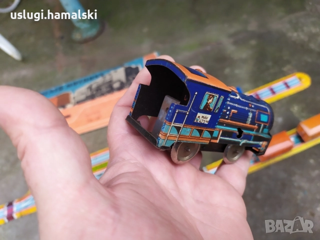 Стари ламаринени играчки/влакчета, снимка 4 - Антикварни и старинни предмети - 52574401