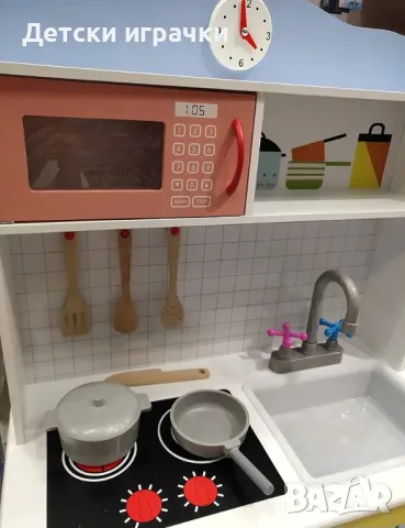 Детска Дървена Кухня с котлони и мивка , снимка 9 - Други - 48646707