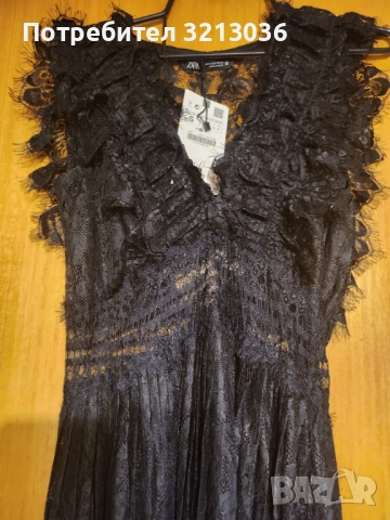 ОФИЦИАЛНА ДЪЛГА РОКЛЯ Zara, снимка 5 - Рокли - 52283557