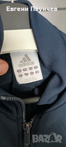 Adidas мъжко горнище с цип в тъмно син цвят , снимка 4 - Спортни дрехи, екипи - 53478422