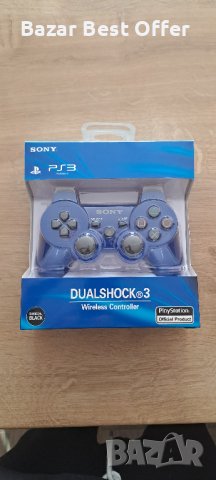 PS3 Dualshock - Безкабелен вибриращ джойстик-контролер Плейстейшън, снимка 2 - PlayStation конзоли - 43242644