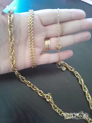 Ланец и две гривни, снимка 2 - Колиета, медальони, синджири - 49095045