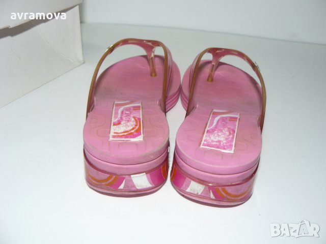 Ipanema джапанки розови, звездичка, лека платформа – EUR 31, BRA 29, USA 13, снимка 4 - Детски джапанки - 28723661