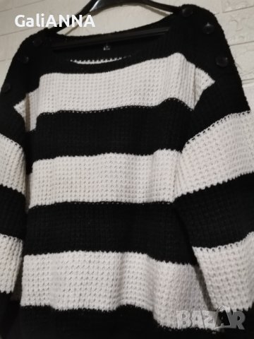 СТРАХОТНА БЛУЗА ОТ ПЛЕТИВО РАЕ 3XL, снимка 4 - Блузи с дълъг ръкав и пуловери - 43687435