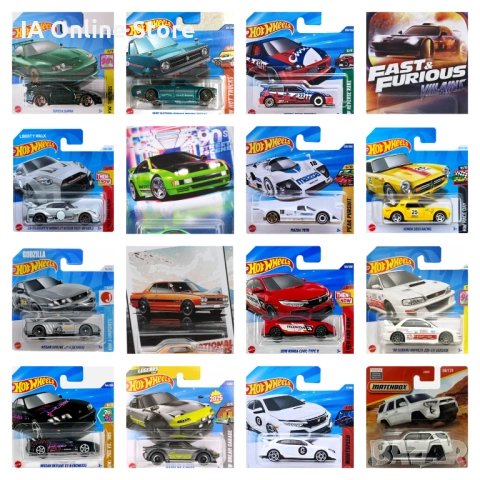 Hot Wheels Eclipse, Skyline GTR, R35, R34, Honda S2000, Civic, Impreza