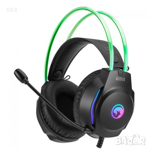 Marvo Геймърски слушалки Gaming Headphones H8620 - 50mm, RGB, снимка 8 - Слушалки за компютър - 43434834
