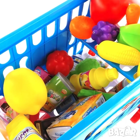 Пазарска количка - синя, снимка 3 - Играчки за стая - 52886813