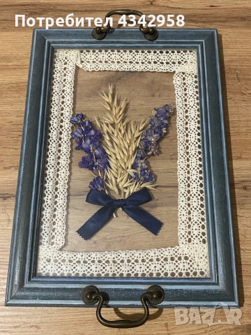 Винтидж декоративен поднос/ пано shabby chic стил., снимка 3 - Антикварни и старинни предмети - 53213294