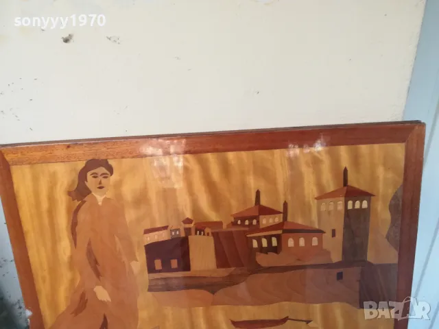 КАРТИНА ДЪРВО-ЕСТЕСТВЕН ФУРНИР 57Х39СМ 2610241821, снимка 8 - Антикварни и старинни предмети - 47728293