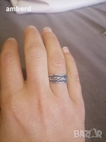 Страхотен сребърен пръстен (халка) - модел R044, снимка 3 - Пръстени - 53530331