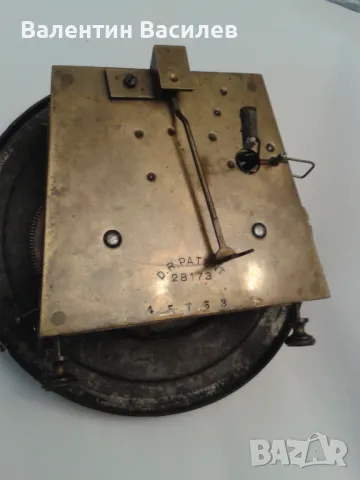 Старинен немски стенен часовник порцеланов циферблат, снимка 2 - Антикварни и старинни предмети - 48240157