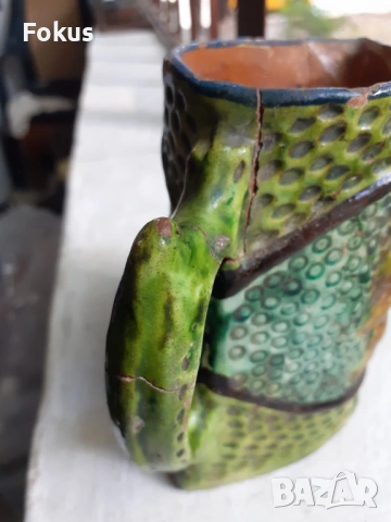 Малка кана троянска керамика подписана, снимка 5 - Антикварни и старинни предмети - 53294247