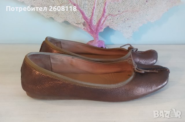 CLARKS балерини – бронз, равни, № 40, снимка 4 - Дамски ежедневни обувки - 38445519