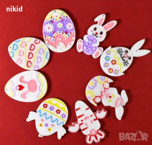 Заек зайче пиле яйце морков Великден Великденски силиконов молд форма фондан смола шоколад гипс, снимка 4 - Форми - 48634782
