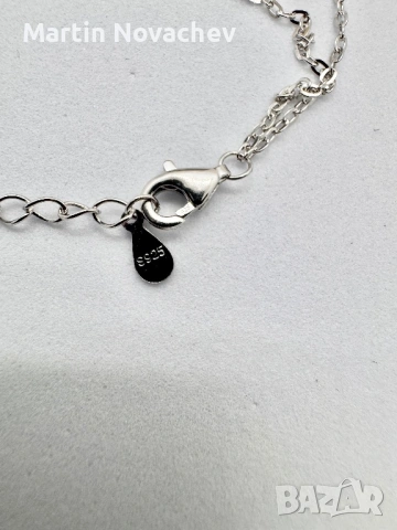 Сребърна гривна с мойсанит (Диамант) 1 карат, снимка 6 - Гривни - 53503039