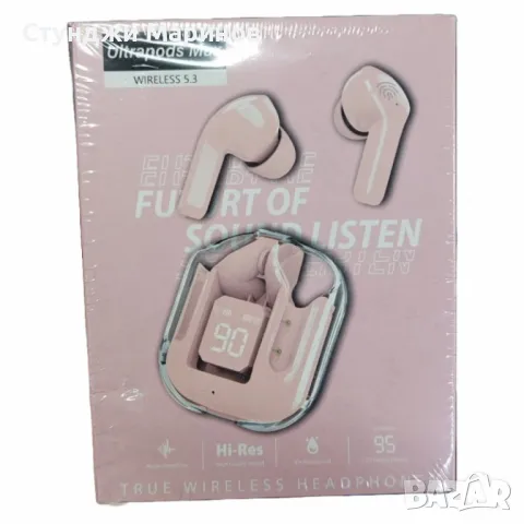 Безжични Bluetooth слушалки с LED дисплей и вграден микрофон, снимка 3 - Безжични слушалки - 49076124