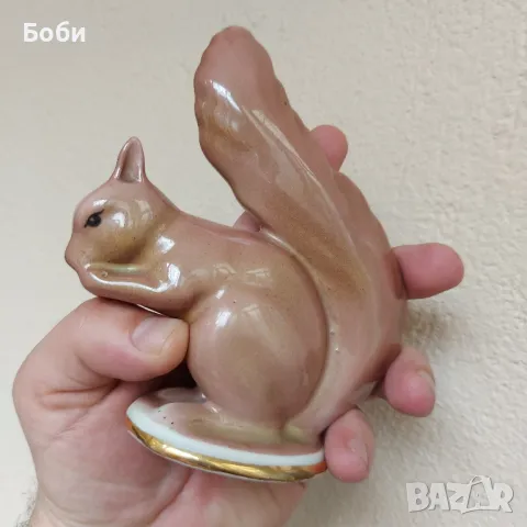Стара Българска Порцеланова Фигура СИП Катерица Рядка Разцветка, снимка 15 - Колекции - 48811741
