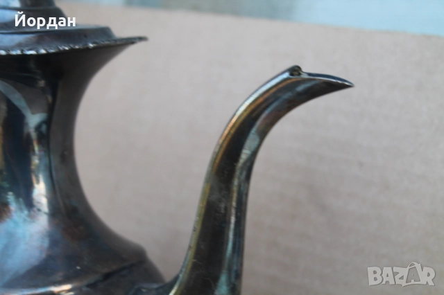 Посребрен английски чайник , снимка 6 - Антикварни и старинни предмети - 52711628