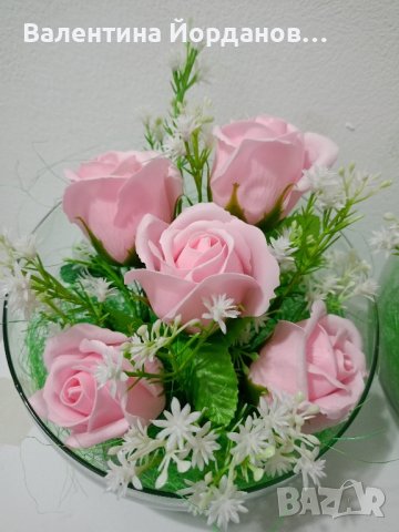 декорация със сапунени цветя , снимка 14 - Декорация за дома - 43821787