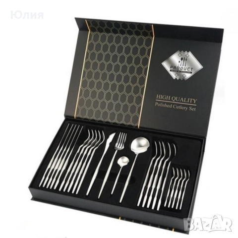 Комплект 24 части прибори за хранене , снимка 13 - Прибори за хранене, готвене и сервиране - 53113956