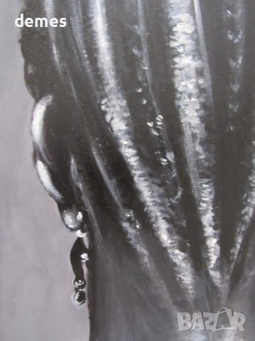 Класическа африканска прическа-картина с маслени бои-голяма, снимка 3 - Картини - 48423261