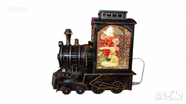 Коледна декорация - светещ ретро влак със снежинки, снимка 6 - Декорация за дома - 52441016