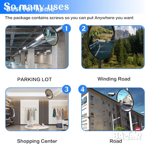 Панорамно огледало за движение Minvchao, снимка 4 - Друго търговско оборудване - 51167317