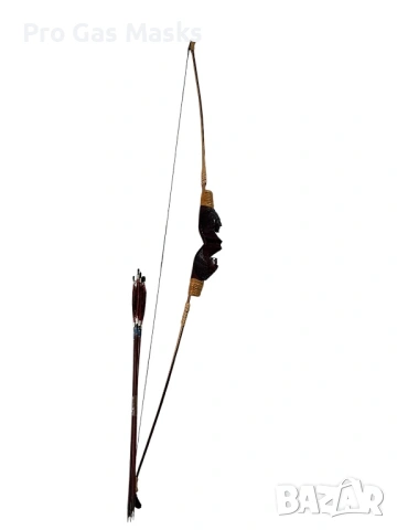 Голям лък с 5 стрели Дърво Перфектен 137 см 